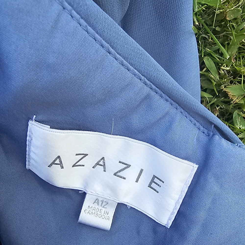 Bridesmaid dress with side split periwinkle/dusty blue
